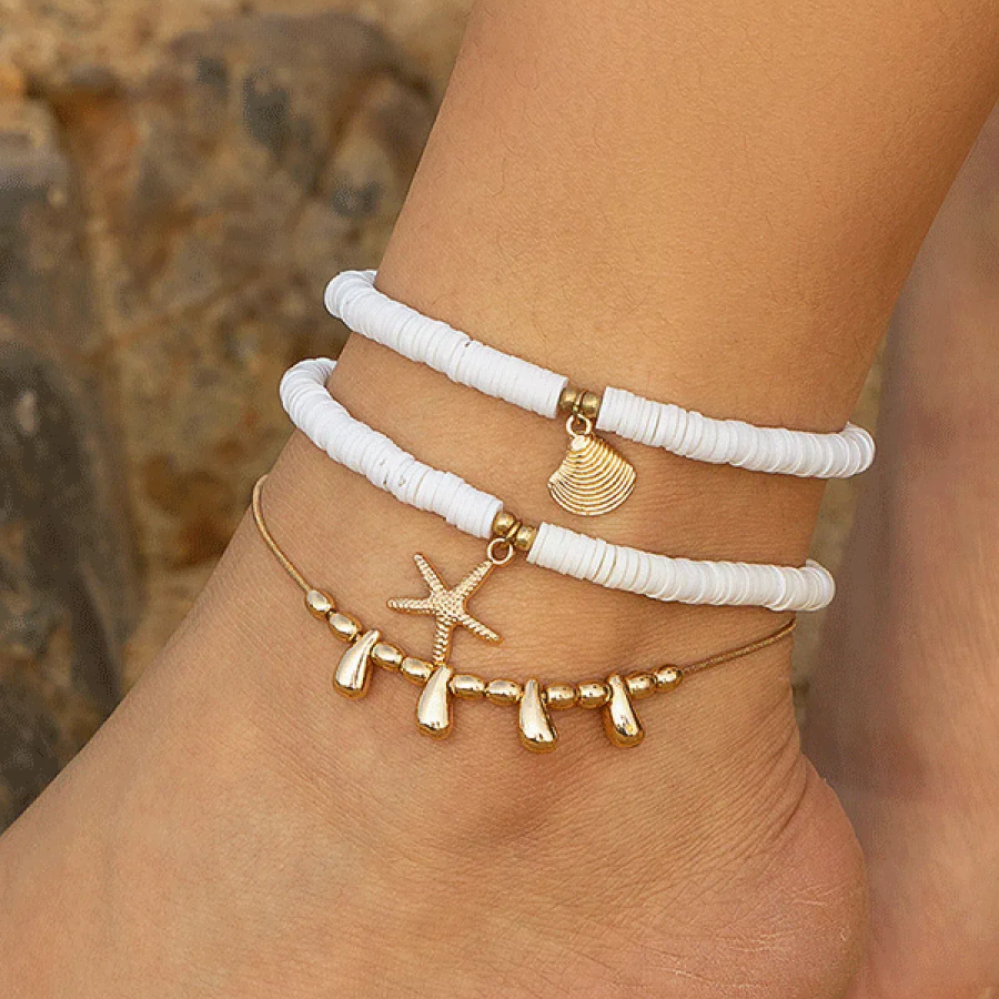 Браслет на ногу «Оушен» с эффектом многослойности