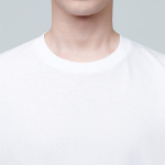 Layered Crew Neck Short Sleeve T-shirt – Regular Length [White]