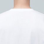 Layered Crew Neck Short Sleeve T-shirt – Regular Length [White]