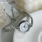 Женский браслет-часы из серебра с розовым и серебристым покрытием