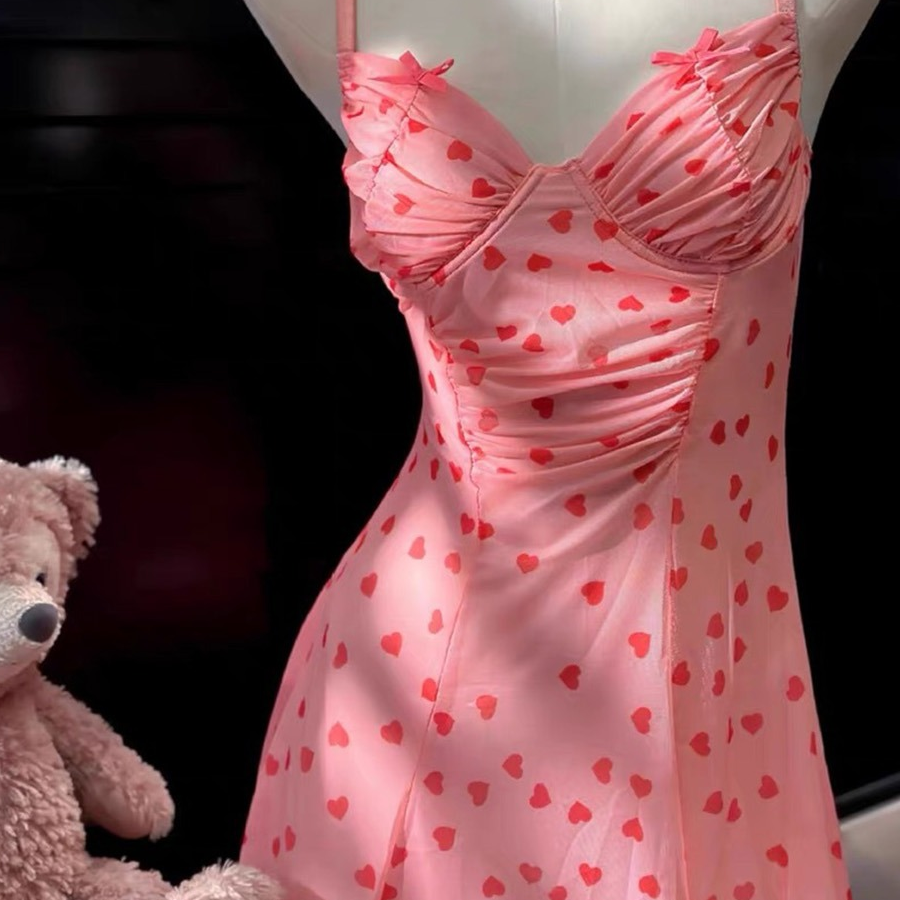 Pink Heart Slip Dress