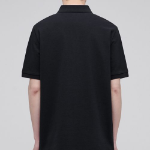 Basic Piqué Polo Shirt [Black]