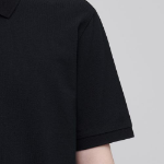 Basic Piqué Polo Shirt [Black]