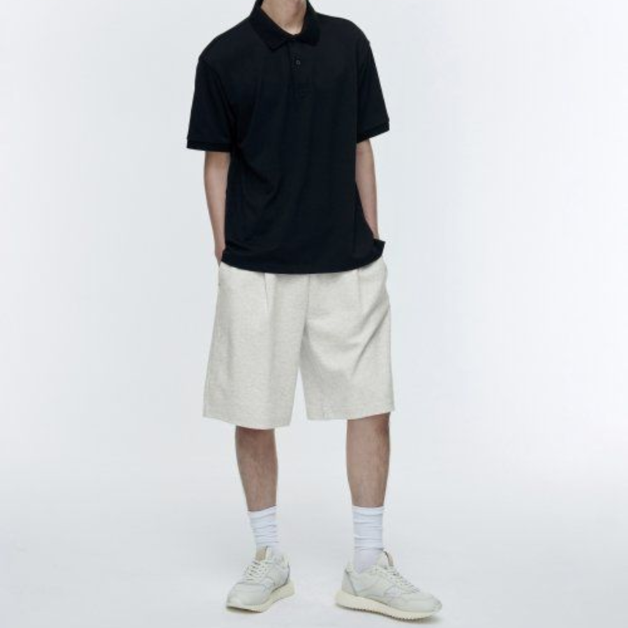 Cooltandard Relax Fit Piqué Polo Shirt [Black]