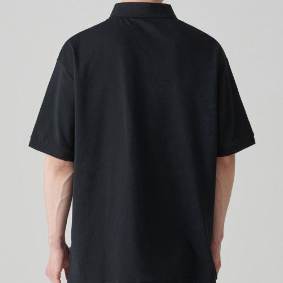 Cooltandard Relax Fit Piqué Polo Shirt [Black]