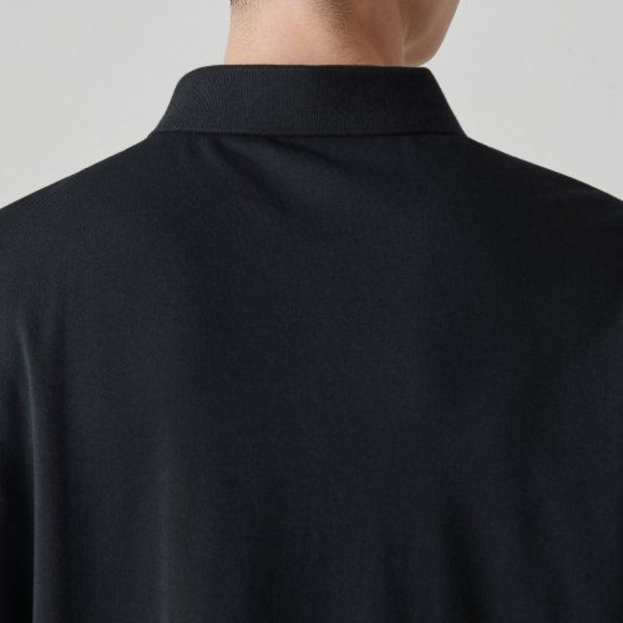 Cooltandard Relax Fit Piqué Polo Shirt [Black]