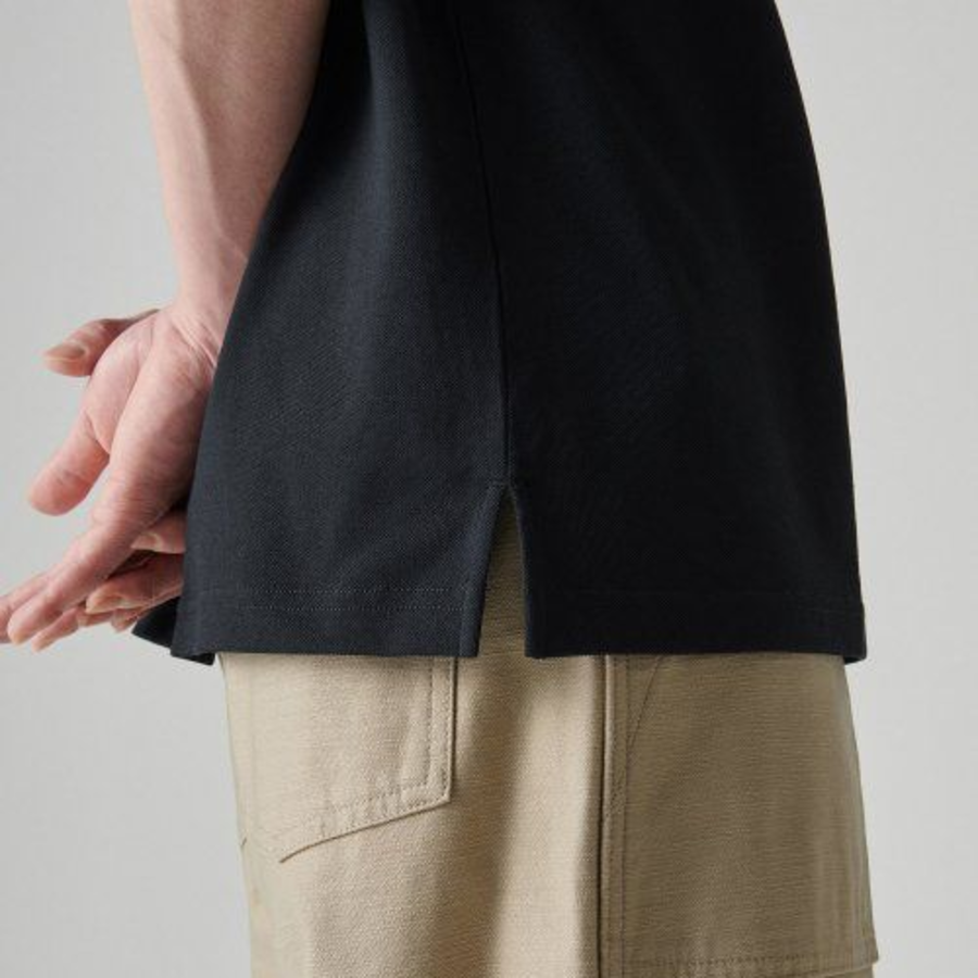 Cooltandard Relax Fit Piqué Polo Shirt [Black]