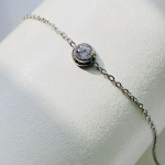 Браслет на ногу с кубическим цирконием из хирургической стали