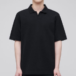 [Cooltandard] Oversized Piqué Polo Shirt [Navy]