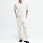 [Cooltandard] Relaxed Fit Piqué Polo Shirt [Cream]