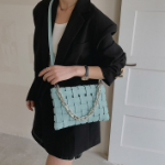 Premium Woven Grid Clutch & Shoulder Bag — элегантная фактура и универсальный стиль