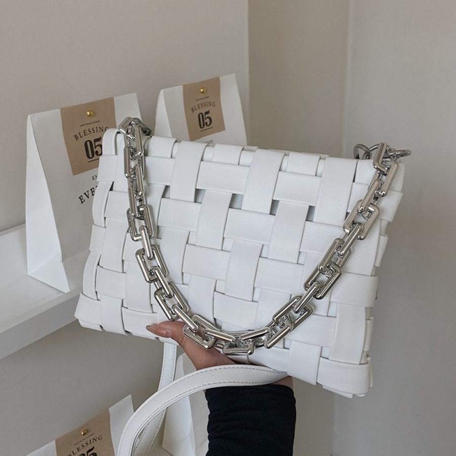 Premium Woven Grid Clutch & Shoulder Bag — элегантная фактура и универсальный стиль