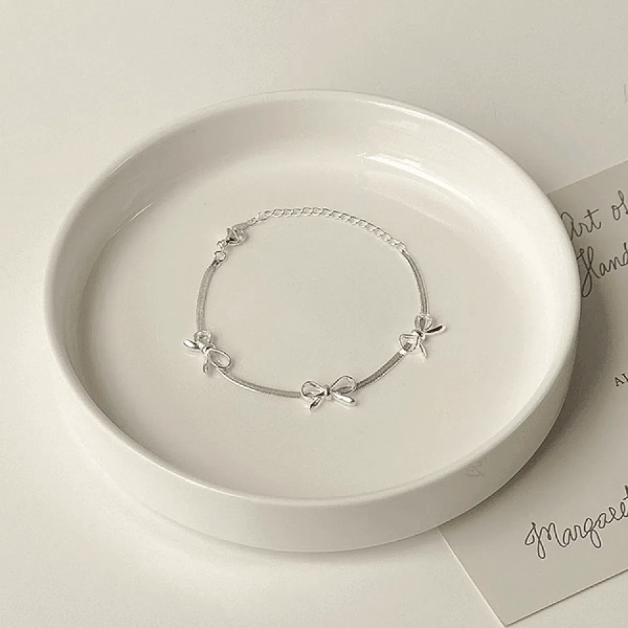 Браслет с бантом из латуни