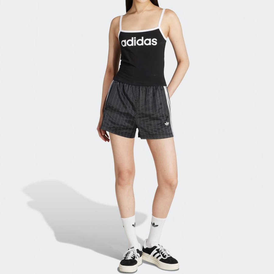 Adidas Pinstripe Satin Shorts
