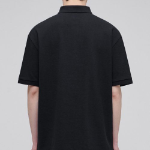 Relaxed Fit Piqué Polo Shirt [Black]
