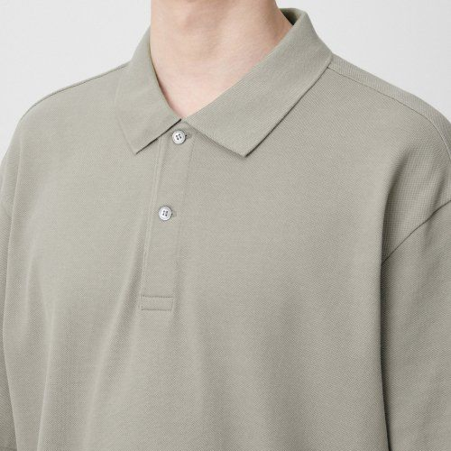 Relaxed Fit Piqué Polo Shirt [Pistachio]