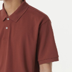 [Cooltandard] Relaxed Fit Piqué Polo Shirt [Brick Red]