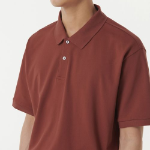[Cooltandard] Relaxed Fit Piqué Polo Shirt [Brick Red]