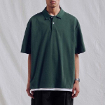 Oversized Piqué Shirt [Green]
