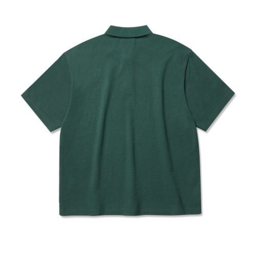Oversized Piqué Shirt [Green]