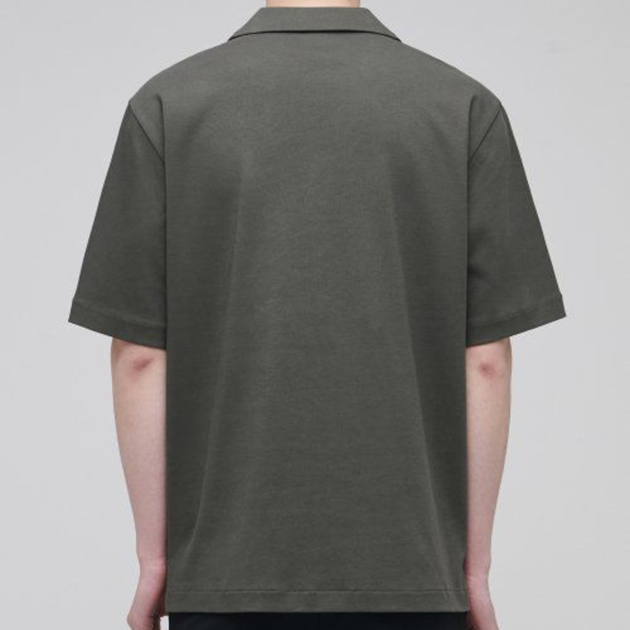 Open Collar Polo Shirt [Dusty Khaki]