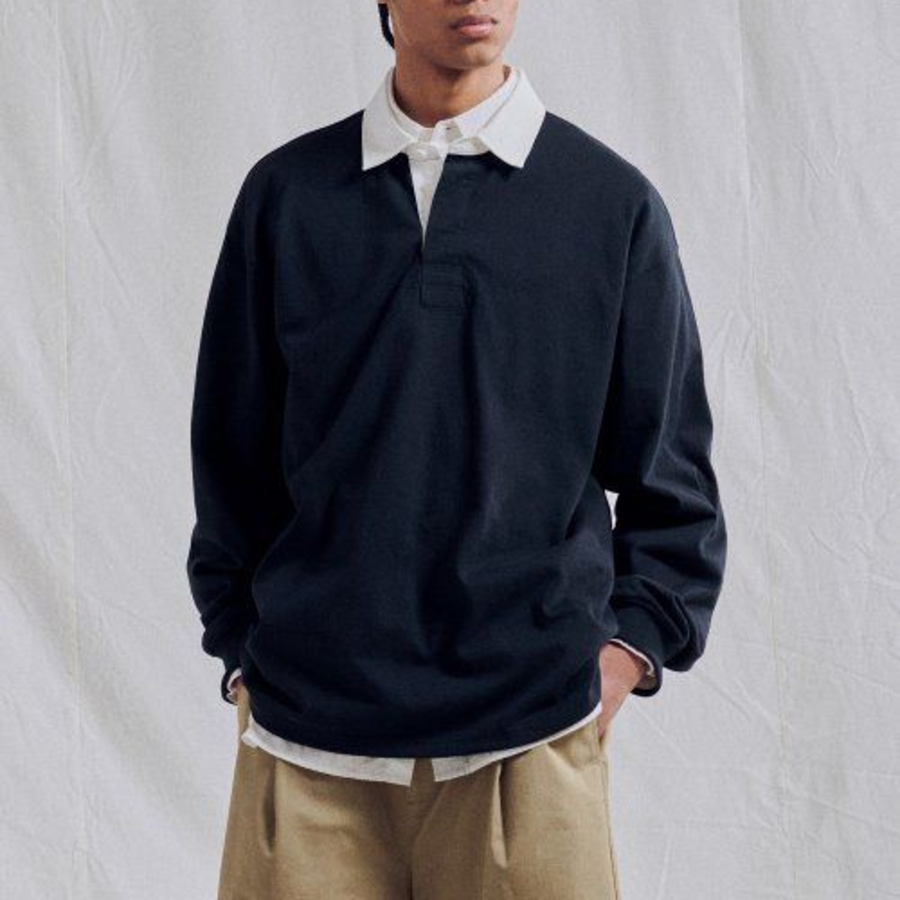 Oversized Rugby Shirt [Navy]