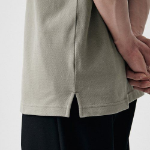 Slit Neck Piqué Polo Shirt [Pistachio]