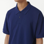 [Cooltandard] Relaxed Fit Piqué Polo Shirt [Ink Blue]