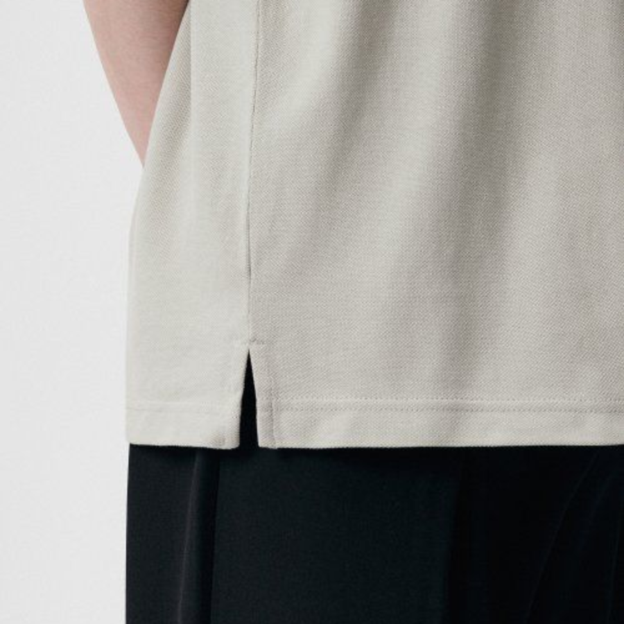 Relaxed Fit Piqué Polo Shirt [Mushroom]