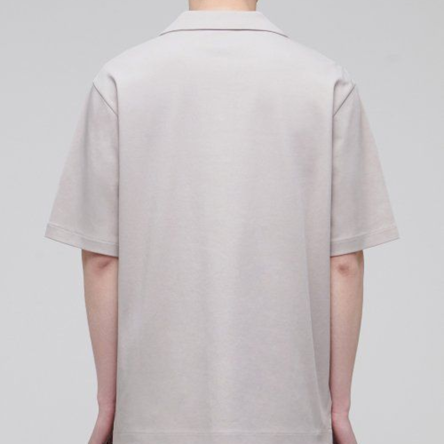 Open Collar Polo Shirt [Mushroom]