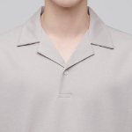 Open Collar Polo Shirt [Mushroom]