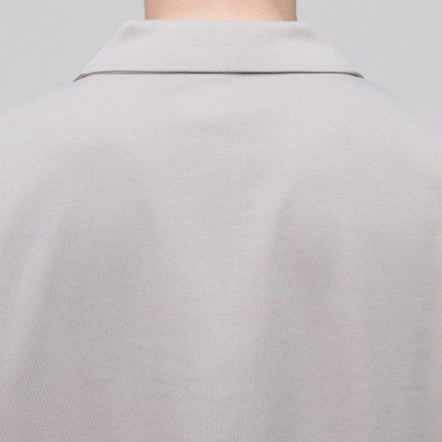 Open Collar Polo Shirt [Mushroom]