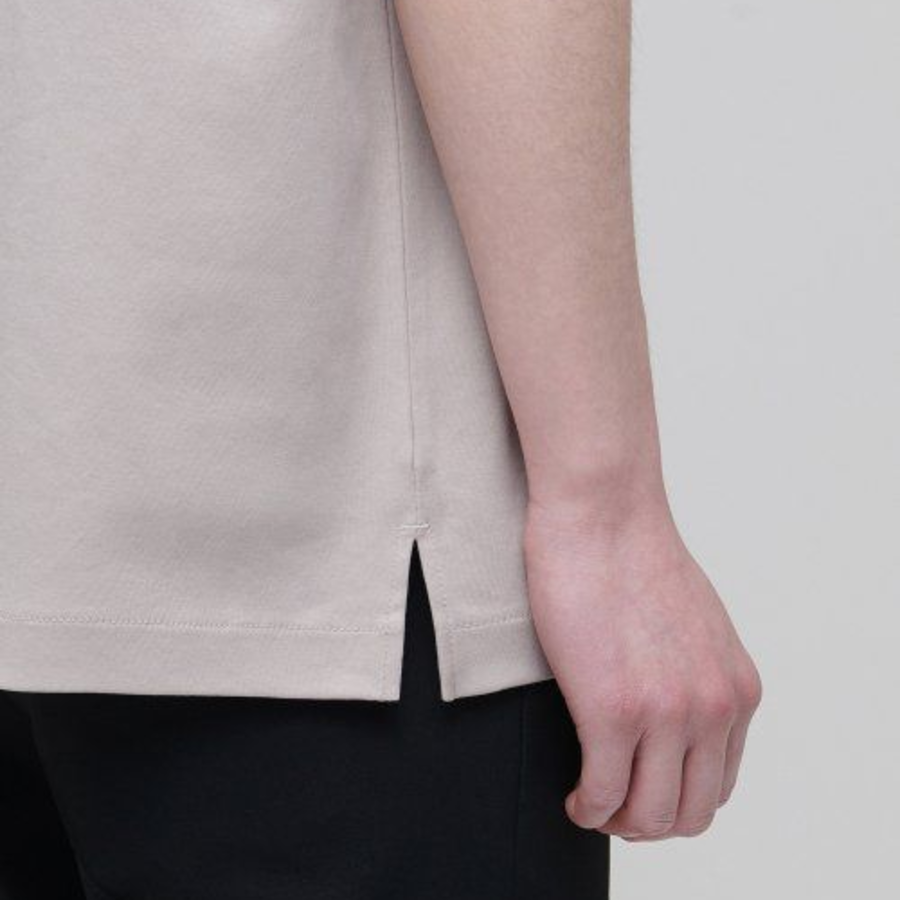 Open Collar Polo Shirt [Mushroom]