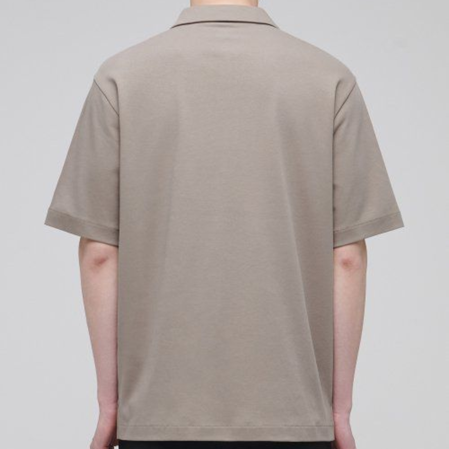 Plain Polo Shirt [Dusty Beige]