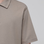 Plain Polo Shirt [Dusty Beige]
