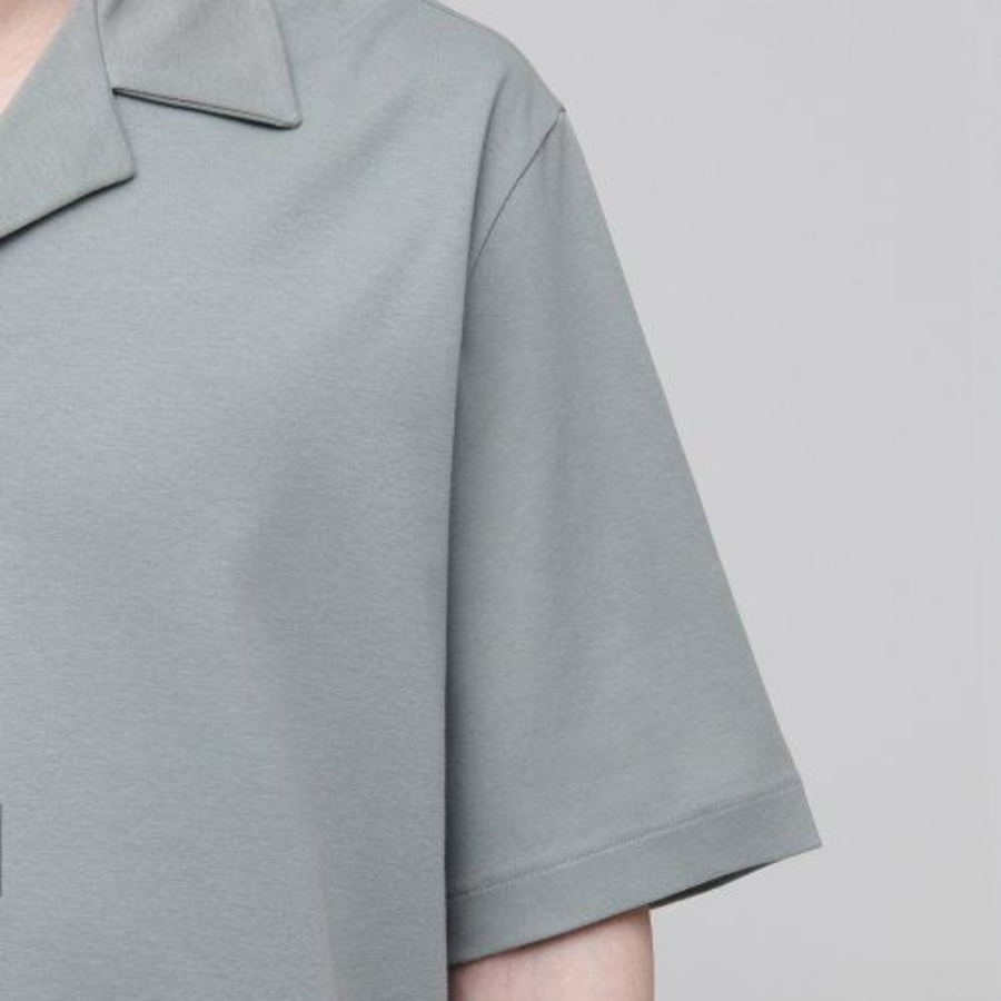 Open Collar Polo Shirt [Dusty Mint]