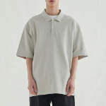 Oversized Piqué Shirt [Light Beige]