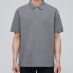 Basic Piqué Polo Shirt [Grey]