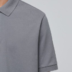 Basic Piqué Polo Shirt [Grey]