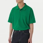 [Cooltandard] Relaxed Fit Piqué Polo Shirt [Green]