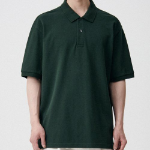 [Cooltandard] Relaxed Fit Piqué Polo Shirt [Deep Green]