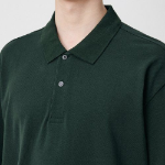 [Cooltandard] Relaxed Fit Piqué Polo Shirt [Deep Green]