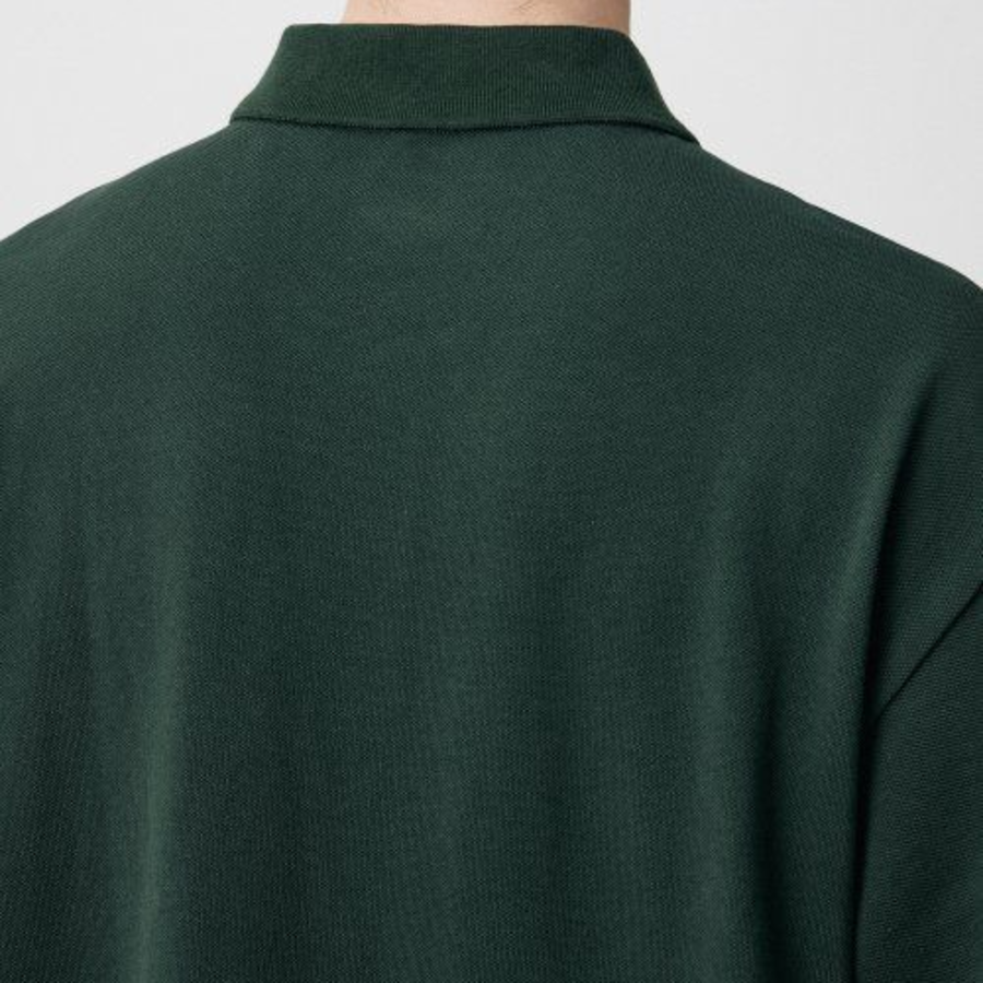 [Cooltandard] Relaxed Fit Piqué Polo Shirt [Deep Green]