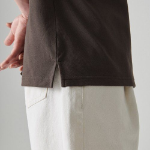 [Cooltandard] Relaxed Fit Piqué Polo Shirt [Dusty Brown]