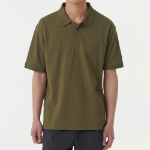 [Cooltandard] Relaxed Fit Piqué Polo Shirt [Olive]