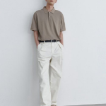 [Cooltandard] Relaxed Fit Piqué Polo Shirt [Dusty Beige]