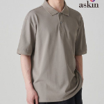 [Cooltandard] Relaxed Fit Piqué Polo Shirt [Dusty Beige]