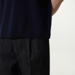 Contrast Collar Knitted Polo Shirt [Navy]