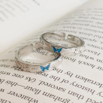 Серебряное открытое кольцо «Бабочка»