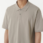 [Cooltandard] Relaxed Fit Piqué Polo Shirt [Grayish Beige]